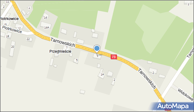 Piotrkowice, Tarnowskich, 3, mapa Piotrkowice