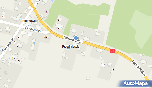 Piotrkowice, Tarnowskich, 7, mapa Piotrkowice