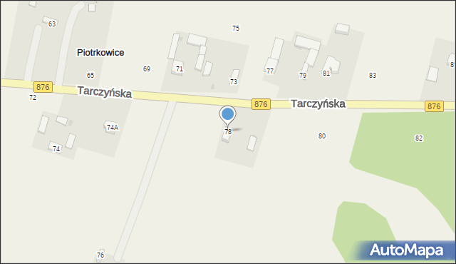 Piotrkowice, Tarczyńska, 78, mapa Piotrkowice