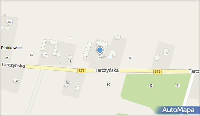 Piotrkowice, Tarczyńska, 79, mapa Piotrkowice