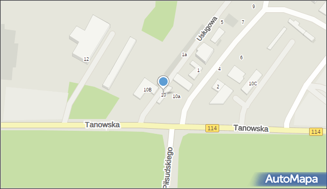 Police, Tanowska, 10, mapa Police