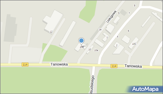 Police, Tanowska, 10B, mapa Police