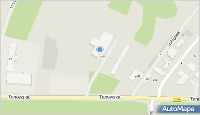 Police, Tanowska, 12, mapa Police