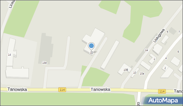 Police, Tanowska, 12, mapa Police