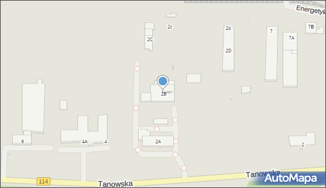 Police, Tanowska, 2B, mapa Police
