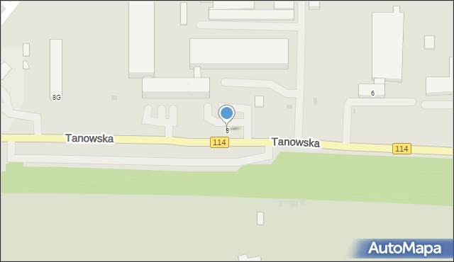 Police, Tanowska, 8, mapa Police