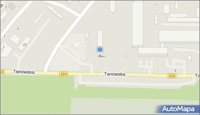 Police, Tanowska, 8a, mapa Police