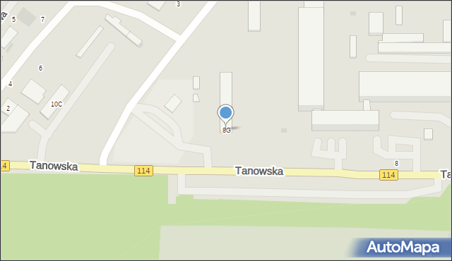 Police, Tanowska, 8G, mapa Police