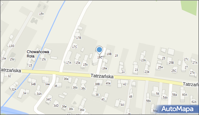 Poronin, Tatrzańska, 19C, mapa Poronin