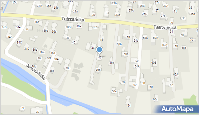 Poronin, Tatrzańska, 46, mapa Poronin