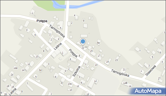 Potępa, Tarnogórska, 11, mapa Potępa