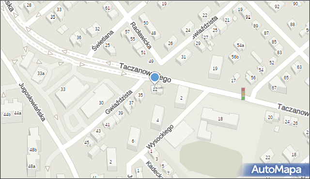 Poznań, Taczanowskiego Edmunda, 12, mapa Poznania