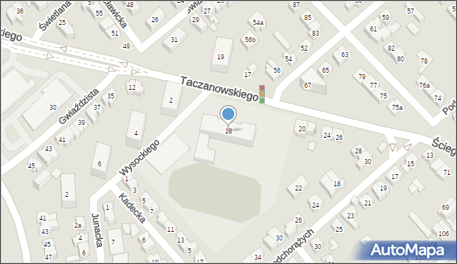 Poznań, Taczanowskiego Edmunda, 18, mapa Poznania