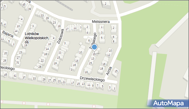 Poznań, Tańskiego Czesława, 11, mapa Poznania