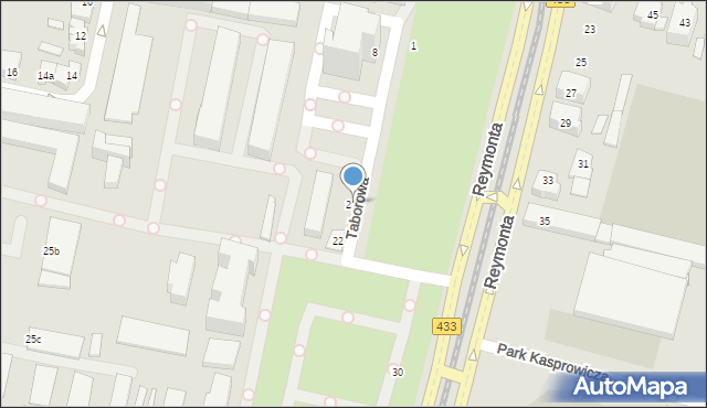 Poznań, Taborowa, 22a, mapa Poznania