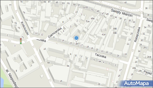 Poznań, Taczaka Stanisława, 16, mapa Poznania