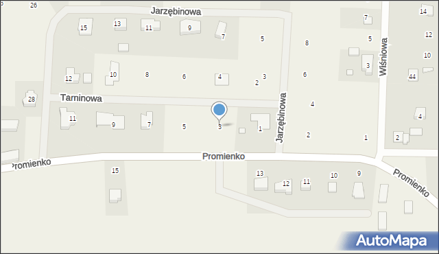 Promienko, Tarninowa, 3, mapa Promienko