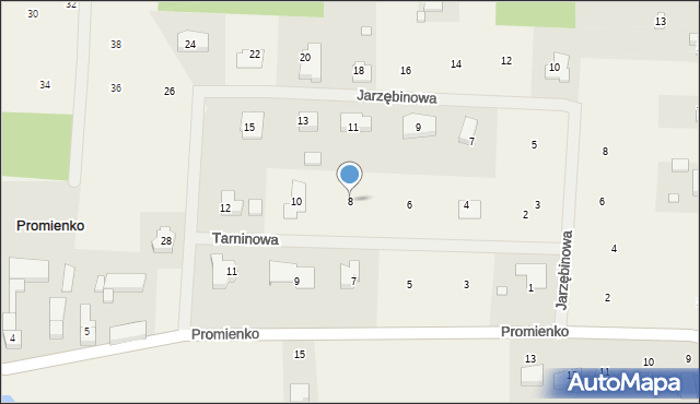 Promienko, Tarninowa, 8, mapa Promienko