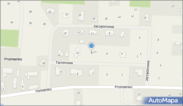 Promienko, Tarninowa, 8, mapa Promienko