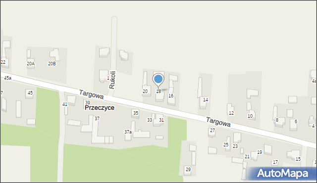 Przeczyce, Targowa, 18, mapa Przeczyce