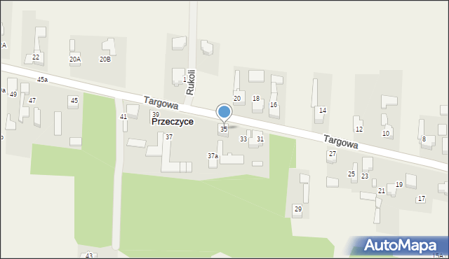 Przeczyce, Targowa, 35, mapa Przeczyce