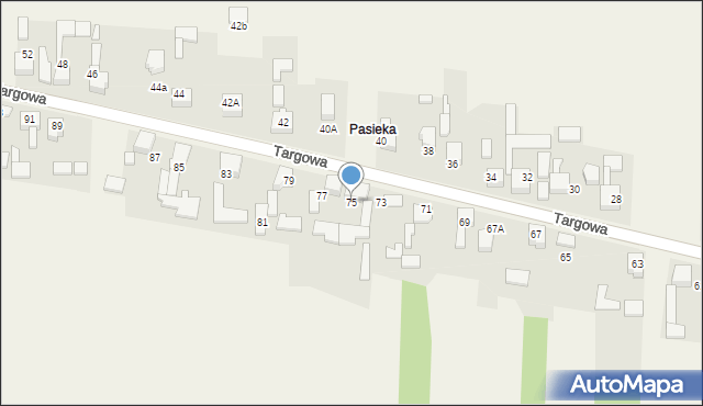 Przeczyce, Targowa, 75, mapa Przeczyce