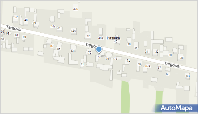 Przeczyce, Targowa, 77, mapa Przeczyce