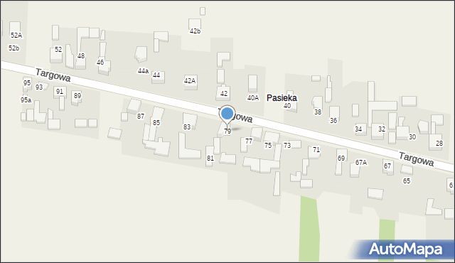 Przeczyce, Targowa, 79, mapa Przeczyce