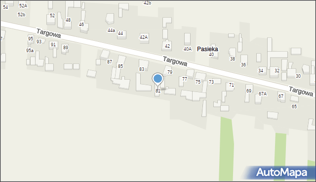 Przeczyce, Targowa, 81, mapa Przeczyce