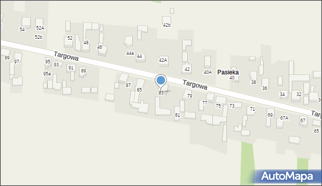 Przeczyce, Targowa, 83, mapa Przeczyce