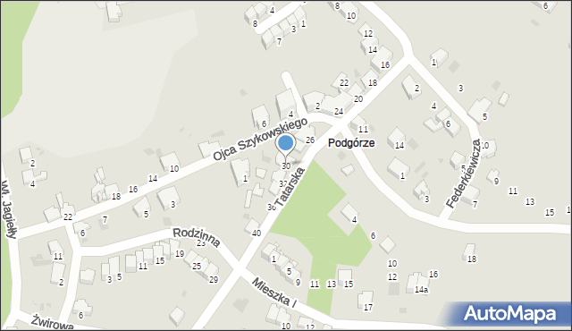 Przemyśl, Tatarska, 30, mapa Przemyśla