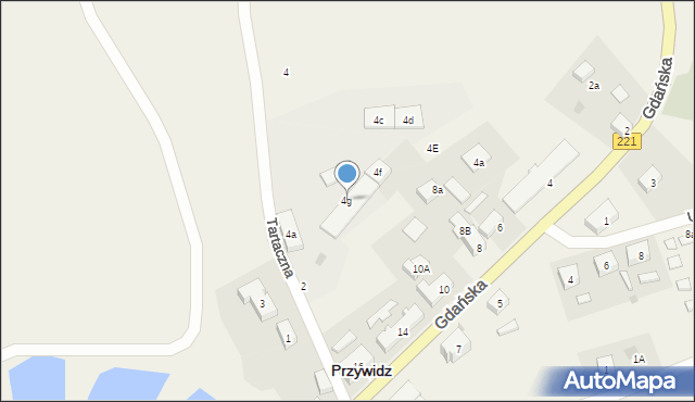 Przywidz, Tartaczna, 4g, mapa Przywidz