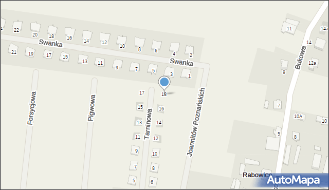 Rabowice, Tarninowa, 18, mapa Rabowice