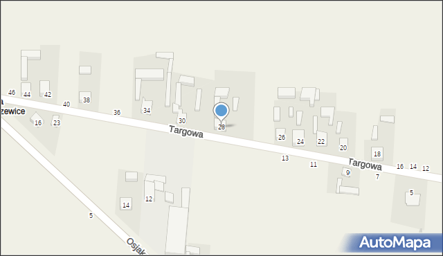 Radoszewice, Targowa, 28, mapa Radoszewice