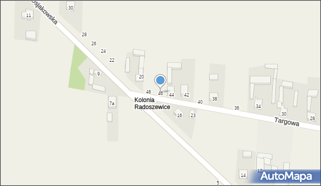 Radoszewice, Targowa, 46, mapa Radoszewice