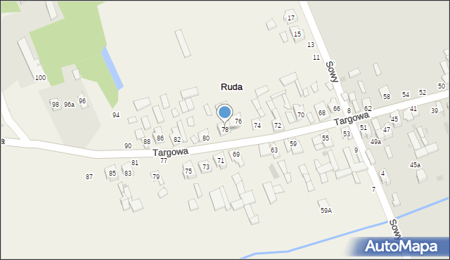 Ruda, Targowa, 78, mapa Ruda