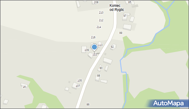 Ryglice, Tarnowska, 111, mapa Ryglice