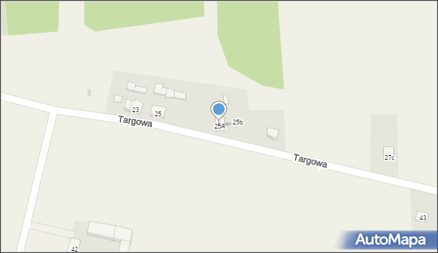 Rzgów, Targowa, 25A, mapa Rzgów