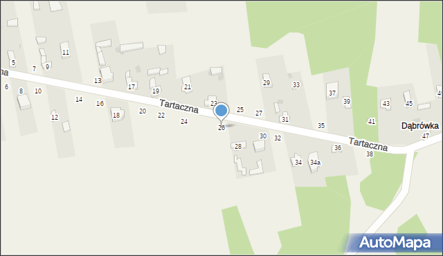 Siedlec, Tartaczna, 26, mapa Siedlec