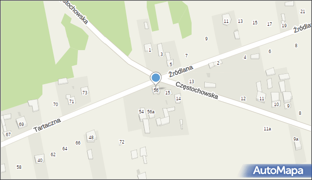 Siedlec, Tartaczna, 56, mapa Siedlec