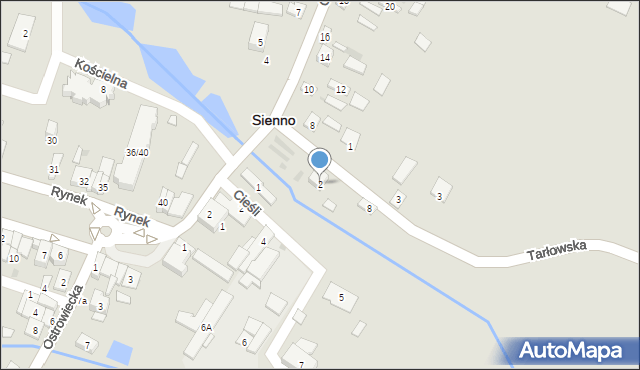 Sienno, Tarłowska, 2, mapa Sienno