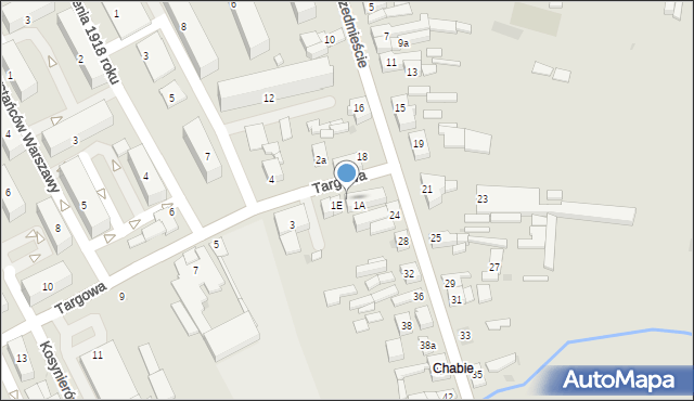 Sieradz, Targowa, 1C, mapa Sieradz