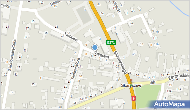 Skaryszew, Targowa, 4, mapa Skaryszew