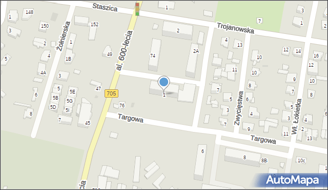 Sochaczew, Targowa, 1, mapa Sochaczew