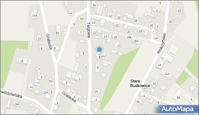 Stare Budkowice, Targowa, 8, mapa Stare Budkowice