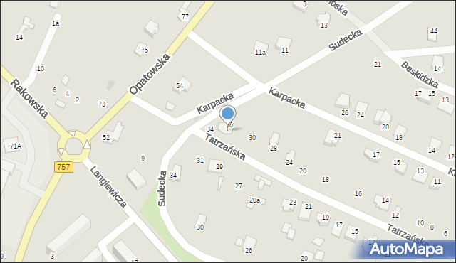 Staszów, Tatrzańska, 32, mapa Staszów