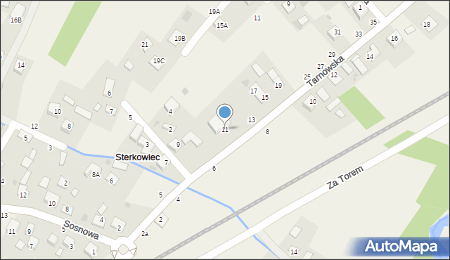 Sterkowiec, Tarnowska, 11, mapa Sterkowiec