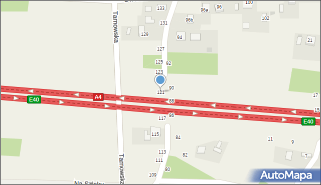 Sterkowiec, Tarnowska, 121, mapa Sterkowiec