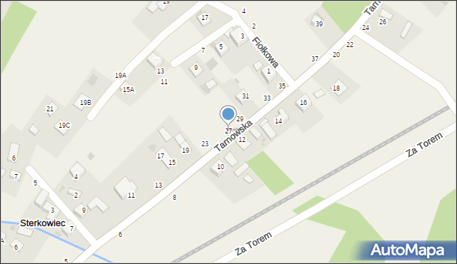 Sterkowiec, Tarnowska, 27, mapa Sterkowiec