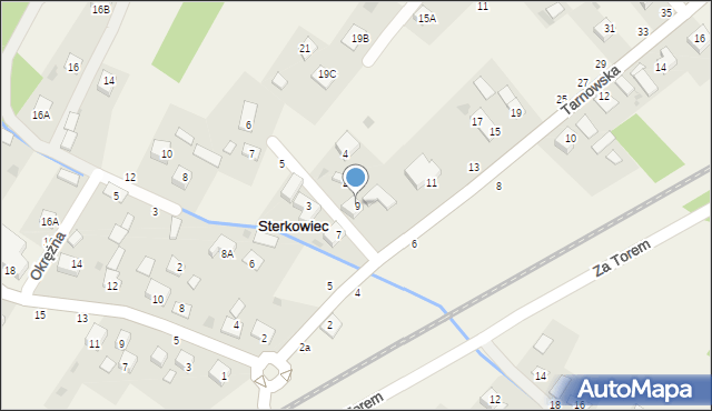 Sterkowiec, Tarnowska, 9, mapa Sterkowiec